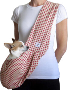 Paws 4 Peace Red and Cream Houndstooth Sling - Gifts for Dogs