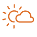 Orange Icon Weather - Rufus and Delilah